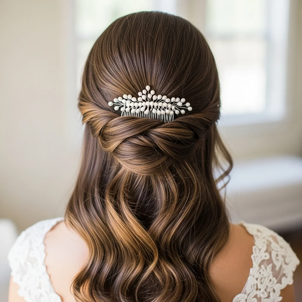 23 Elegant Half Up Half Down Wedding Hairstyles 2 the classic voluminous half up
