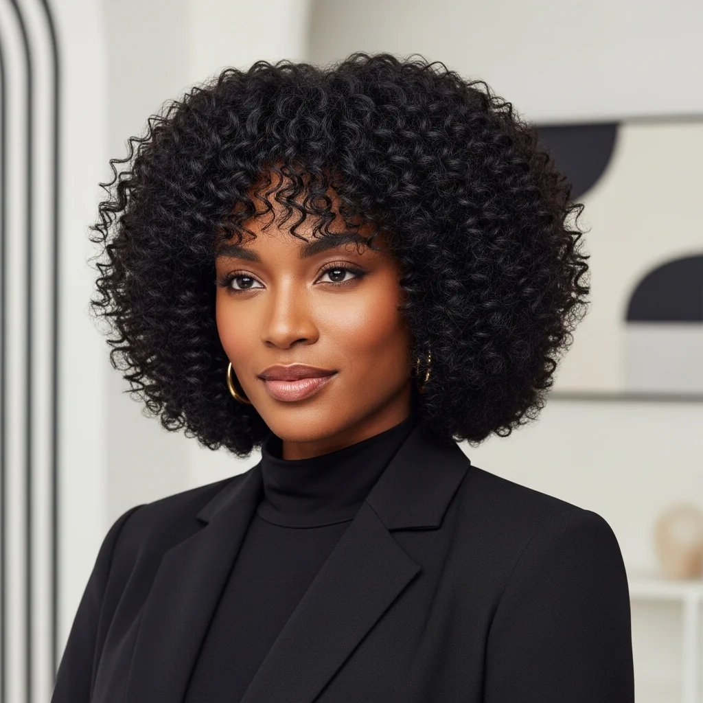 the classy curly bob