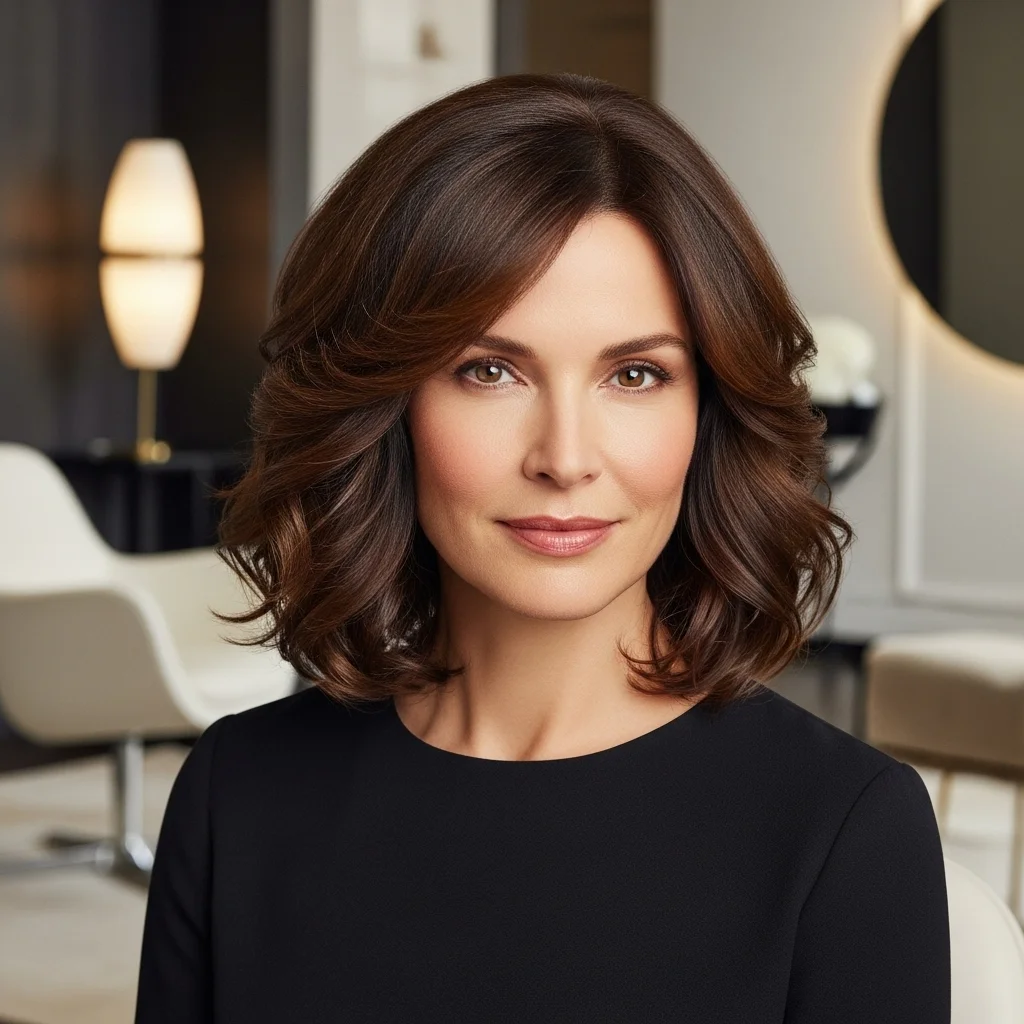 the curly lob long bob with subtle layers
