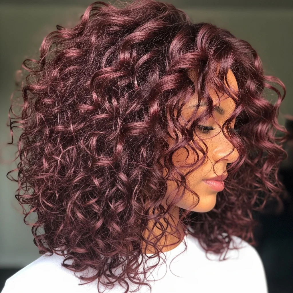 the curly lob long bob