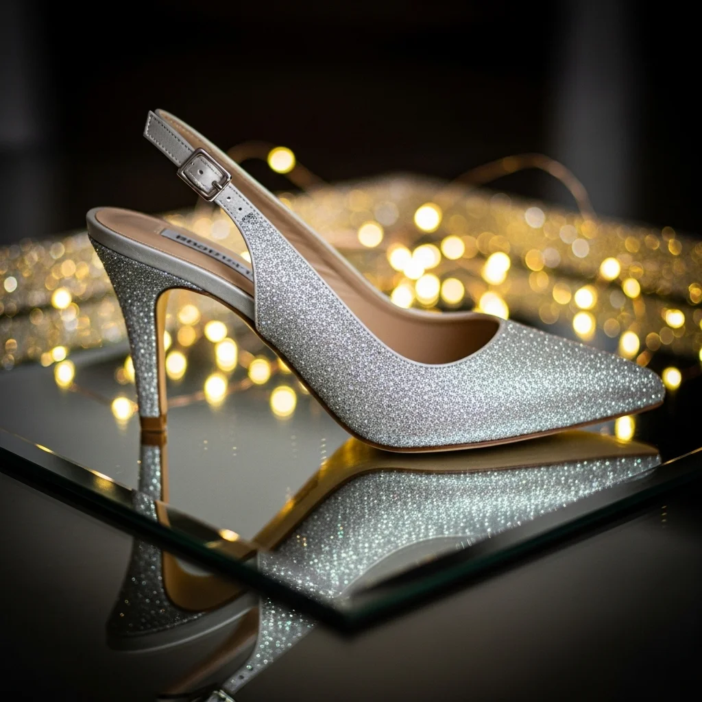 Step into Forever: Top 23 White Wedding Shoes Every Bride Needs to See! 8 the dazzling white sparkling slingback