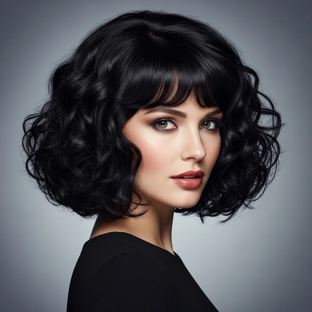 the defined ringlet curly bob