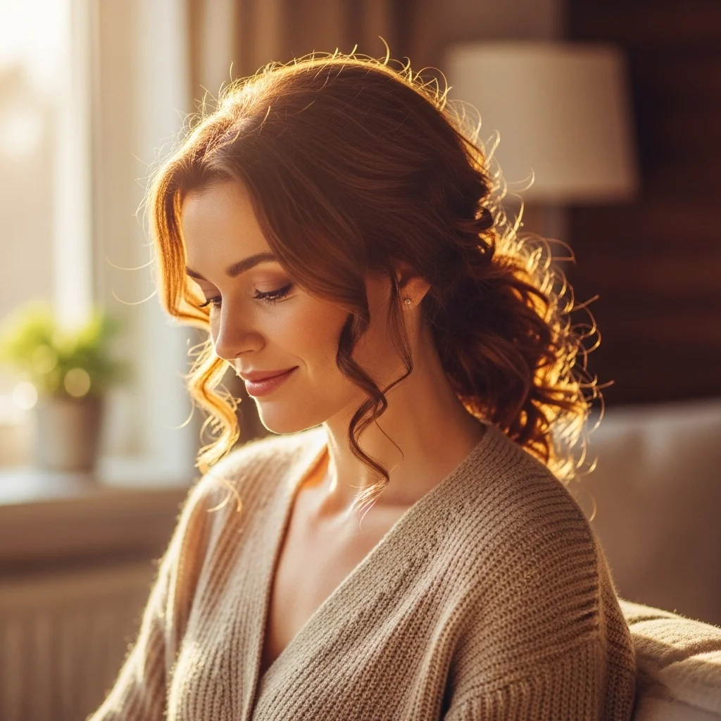 the effortless low curly ponytail