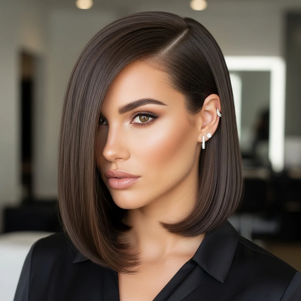 19 Hairstyles That Will Turn Heads 5 the elegant side part lob