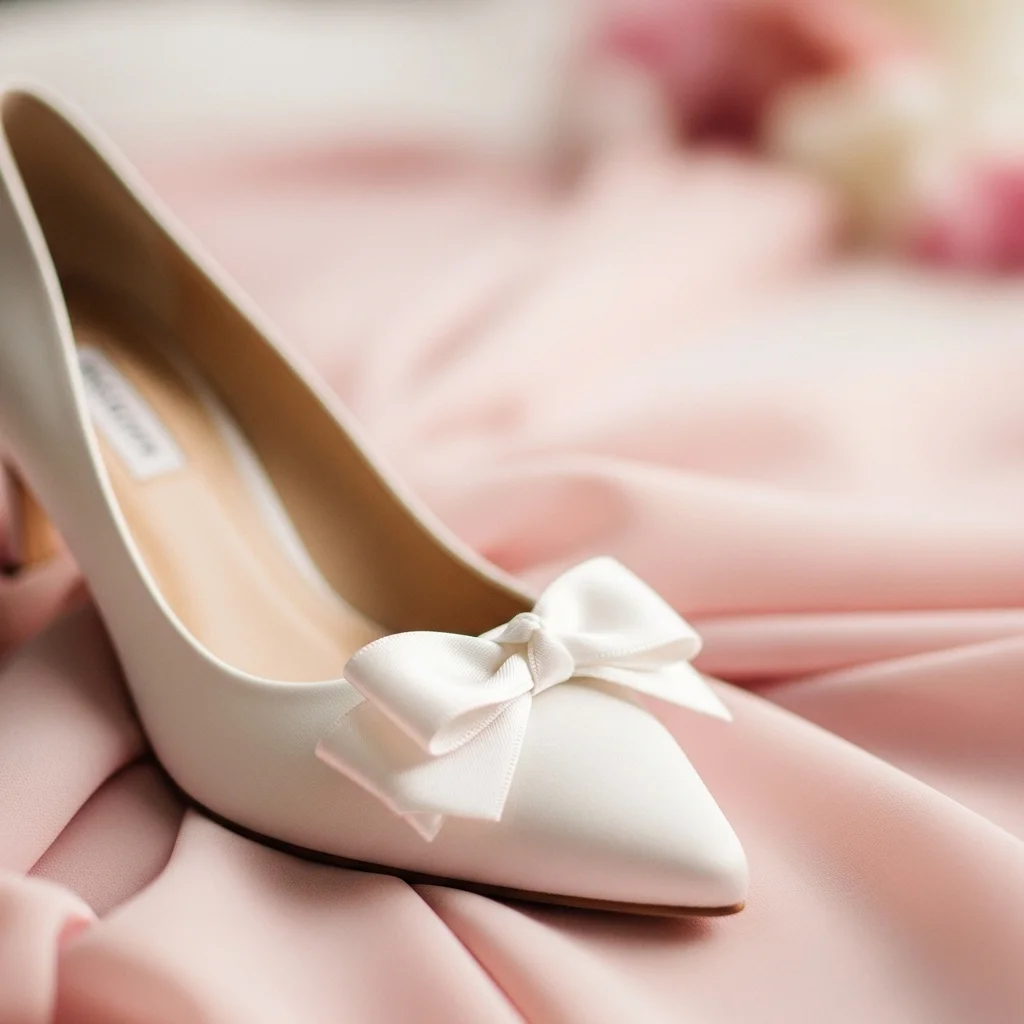 Step into Forever: Top 23 White Wedding Shoes Every Bride Needs to See! 17 the elegant white bow detail d orsay