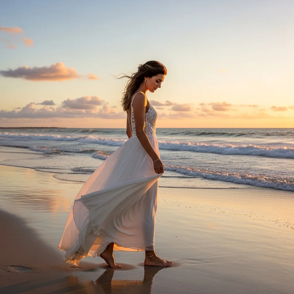 the flowy chiffon beach dress