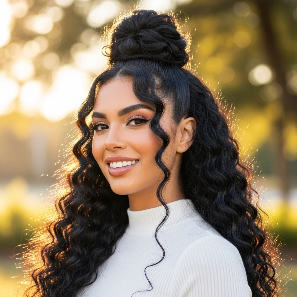 Top 19 Stunning Updo Hairstyles for Every Occasion! 12 the half up pineapple updo