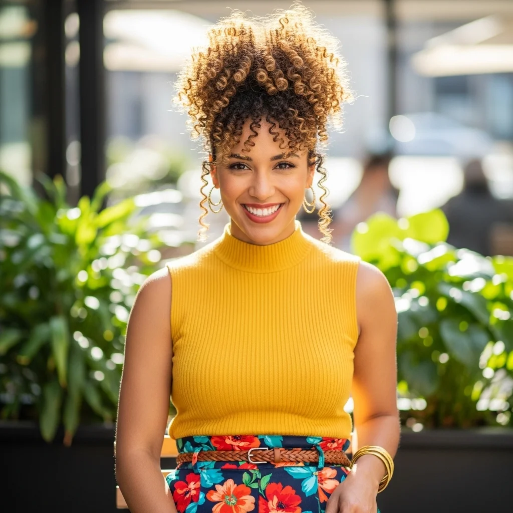 the high pineapple updo