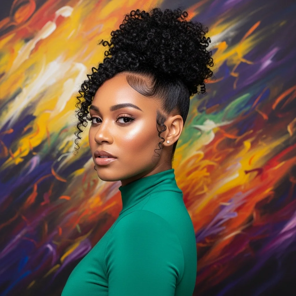 the high puff with defined edges