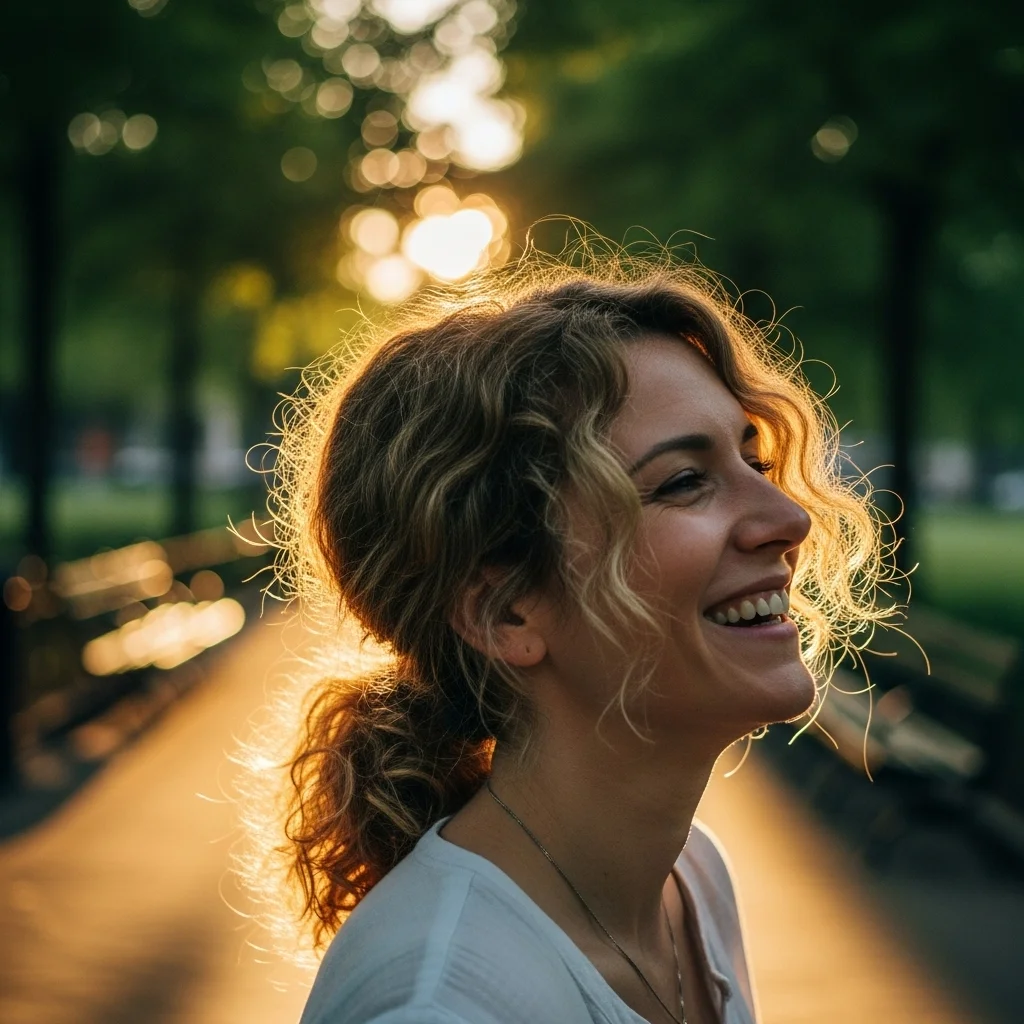 the messy textured curly ponytail