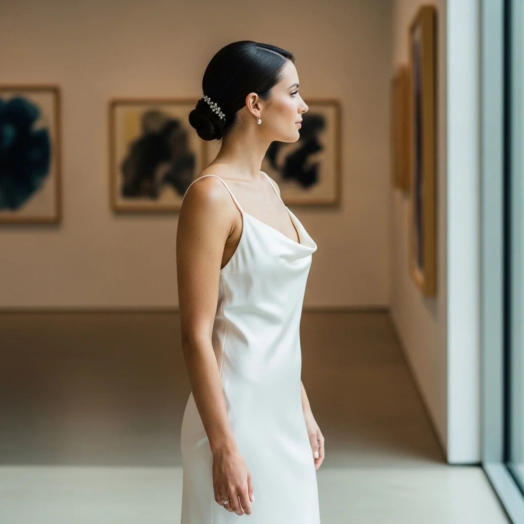 the minimalist silk slip dress