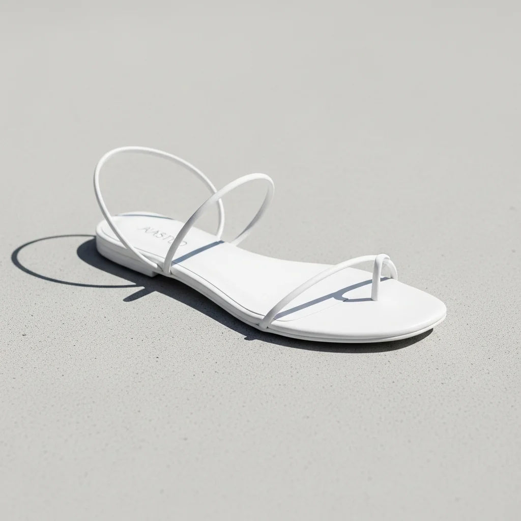 Step into Forever: Top 23 White Wedding Shoes Every Bride Needs to See! 21 the minimalist white barely there sandal