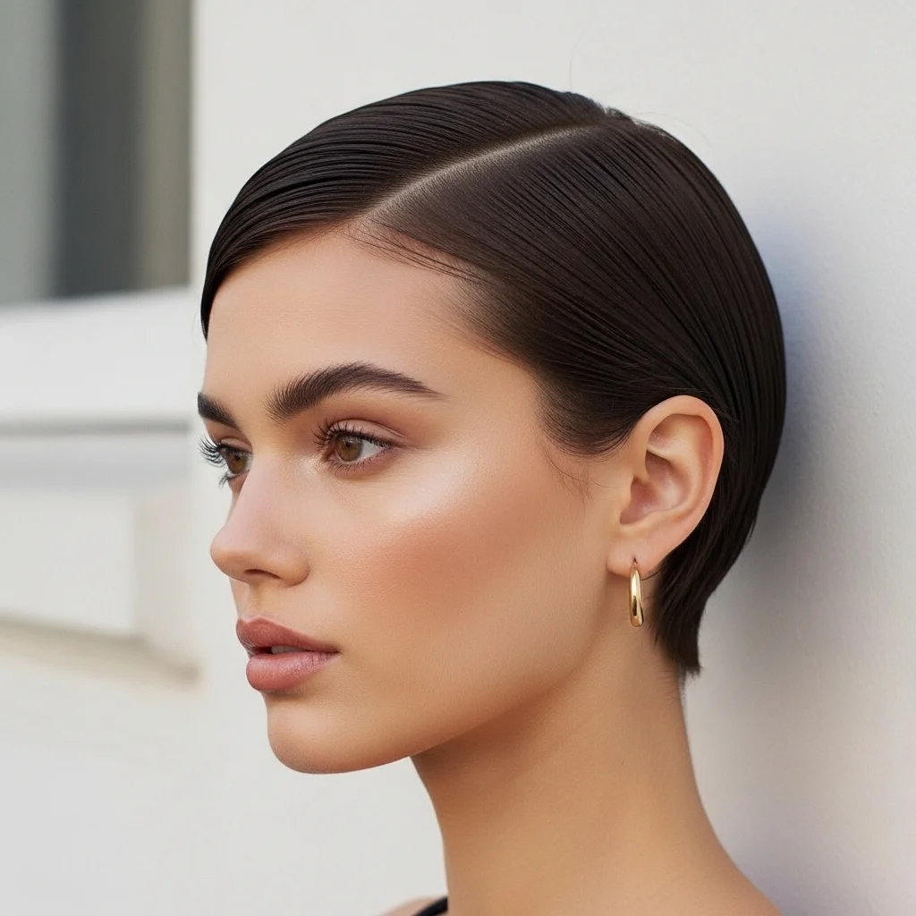 19 Hairstyles That Will Turn Heads 12 the modern pixie sleeked down