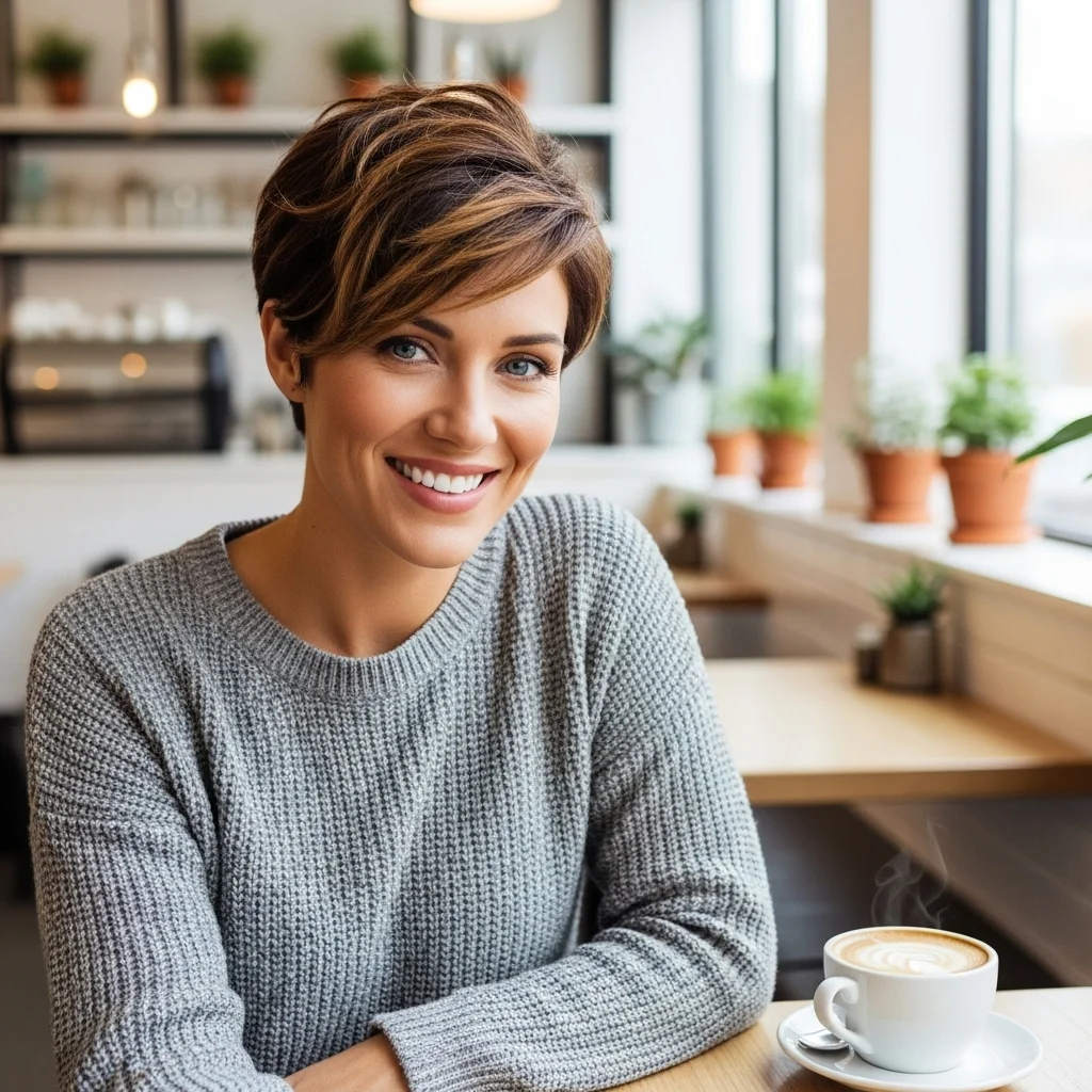Top 21 Flattering Hairstyles for Oval Faces 6 the pixie cut