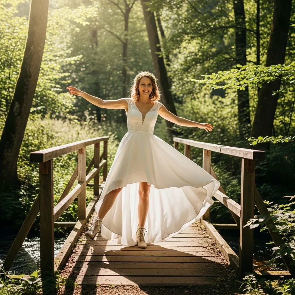the playful high low hemline gown
