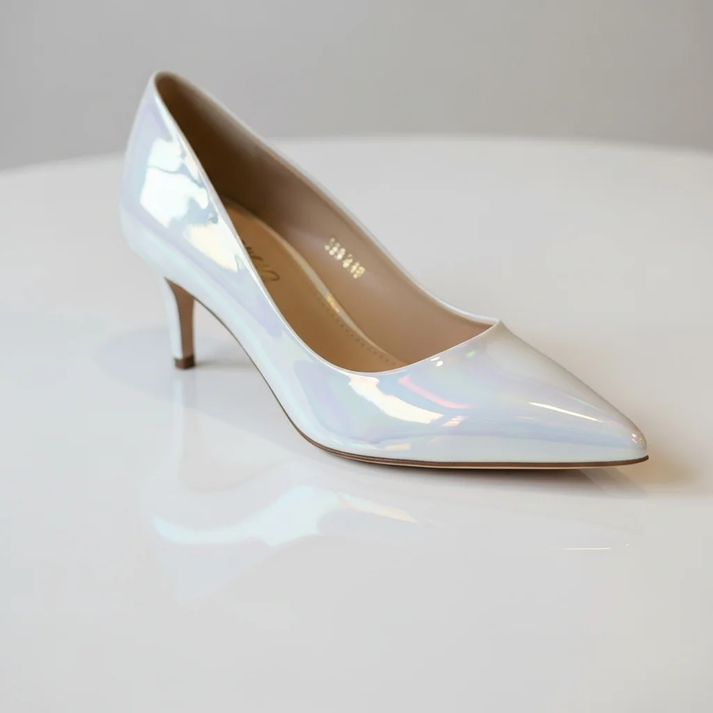 Step into Forever: Top 23 White Wedding Shoes Every Bride Needs to See! 24 the polished white pearlized patent leather pump