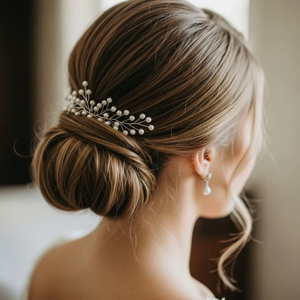 the romantic low bun
