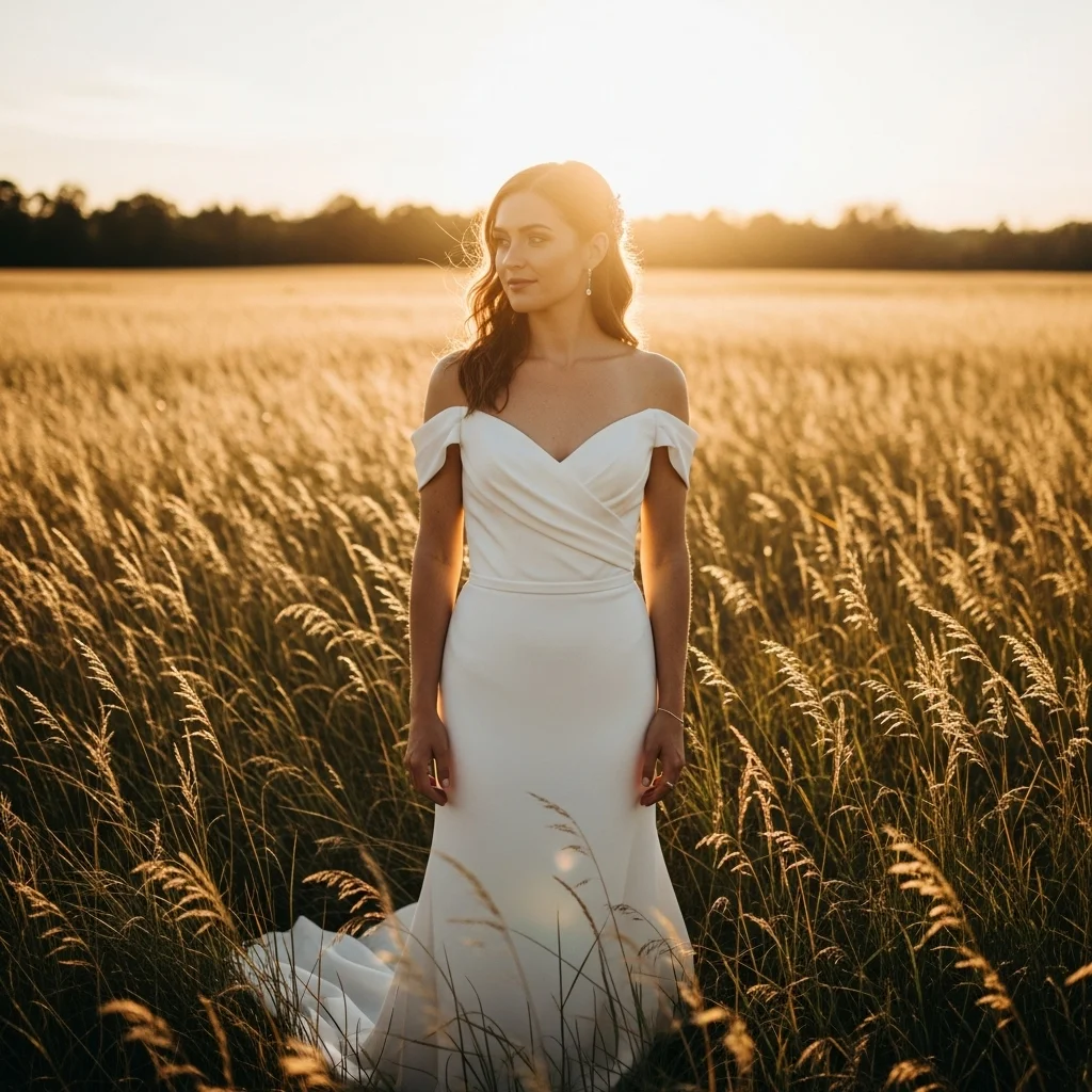 the romantic off shoulder gown