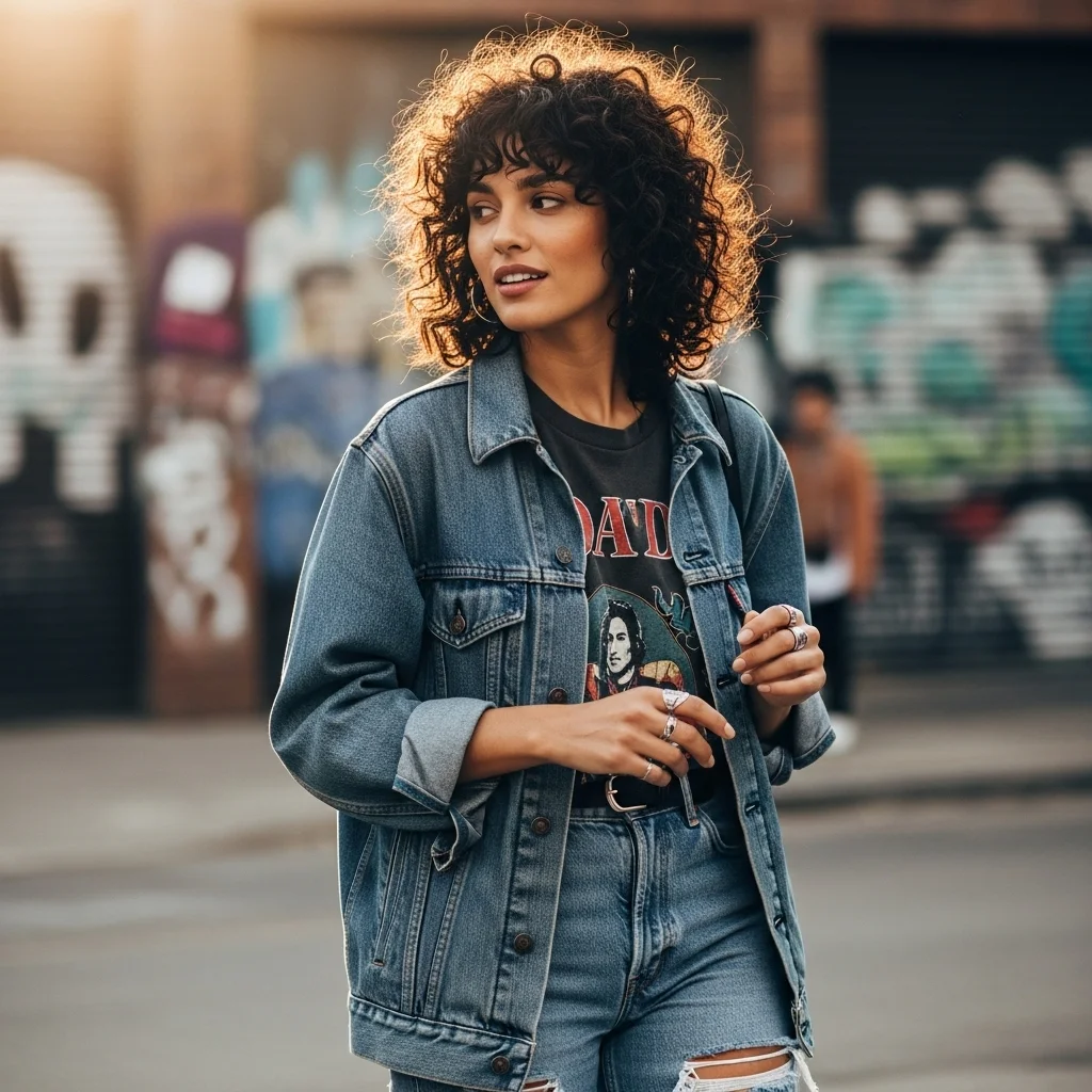 the shag cut with curls