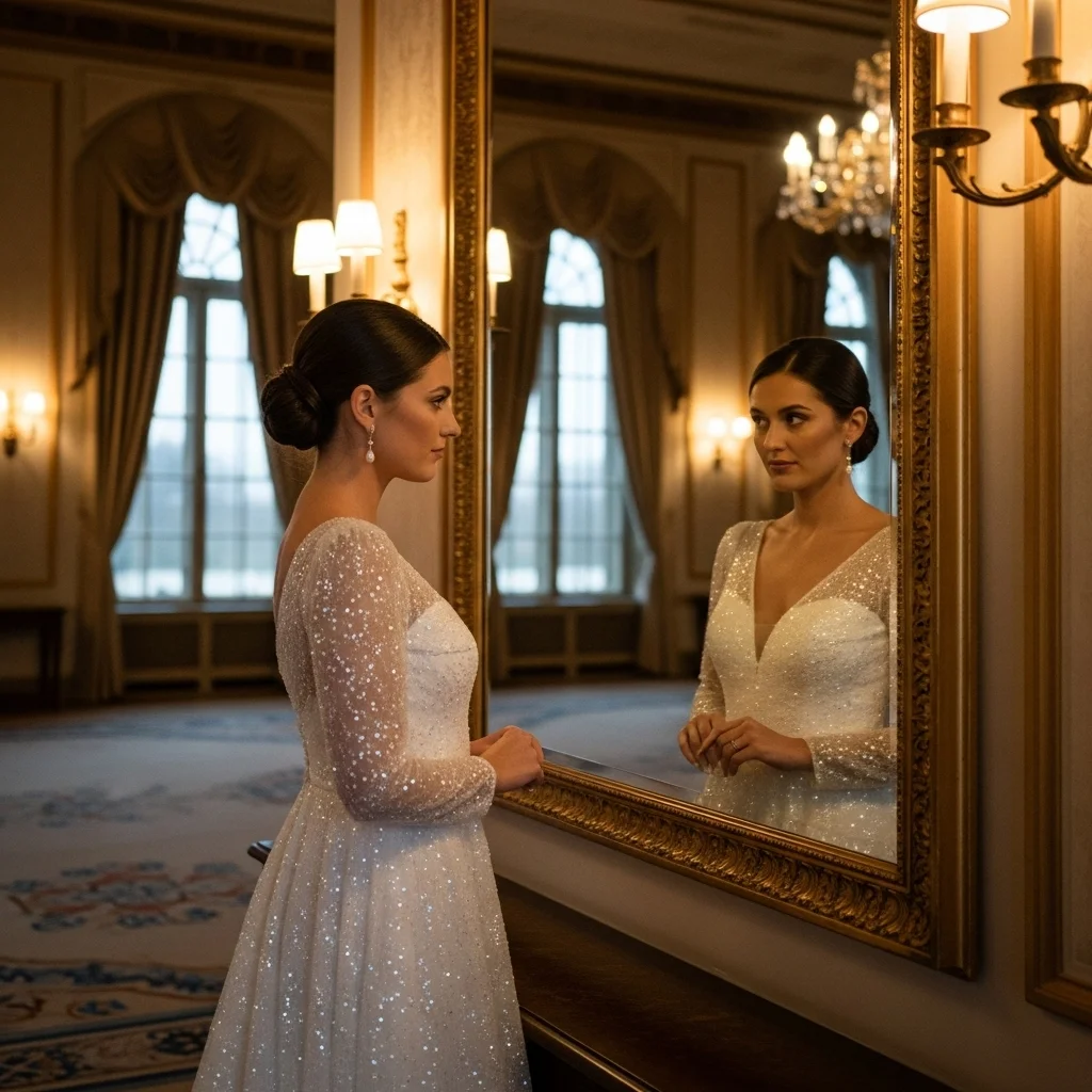 the shimmering sequin embellished gown
