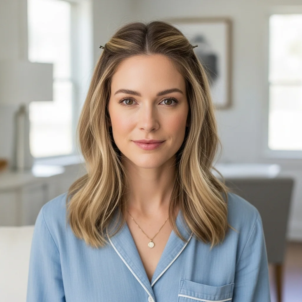 19 Easy Hairstyles You Can Master in Minutes 15 the simple pin back front strands