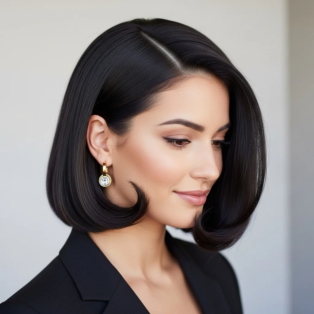 19 Hairstyles That Will Turn Heads 16 the sleek flipped end bob