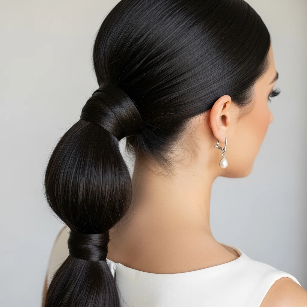 the sleek low ponytail