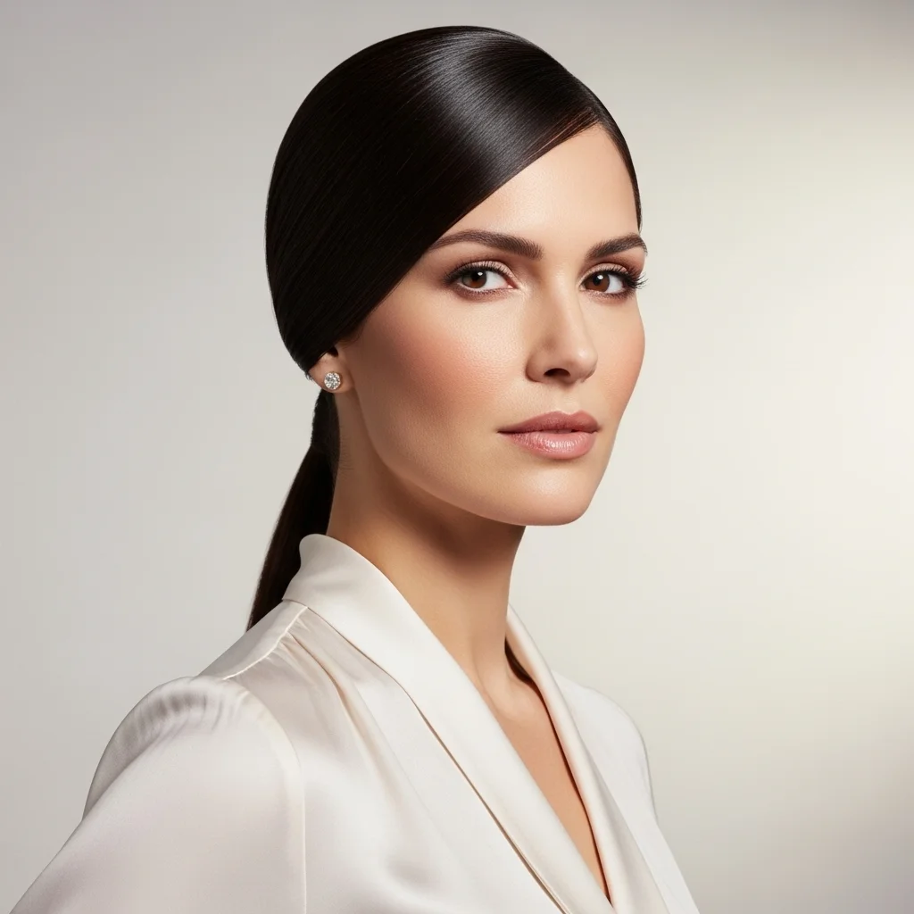 19 Easy Hairstyles You Can Master in Minutes 3 the sophisticated low ponytail