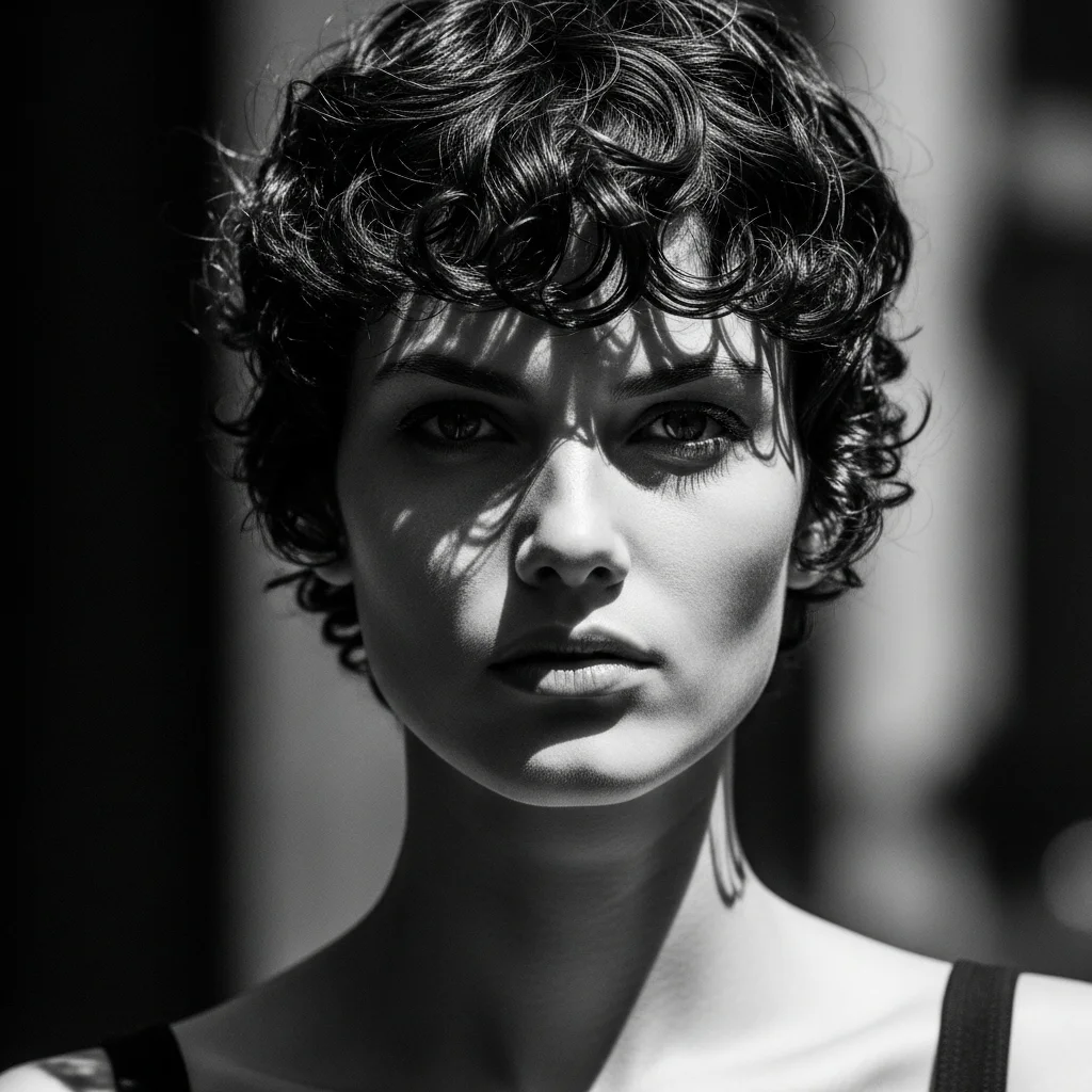 the super short micro curly bob