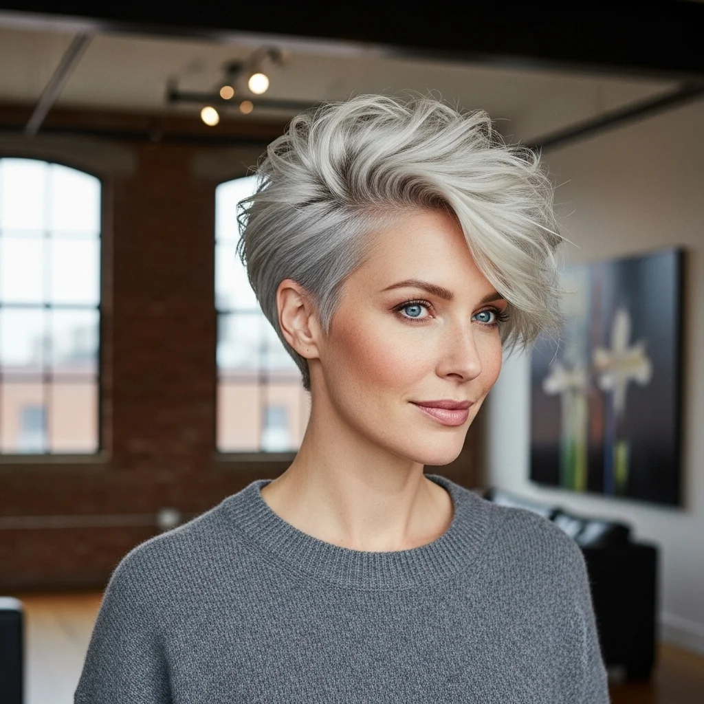 the textured pixie cut