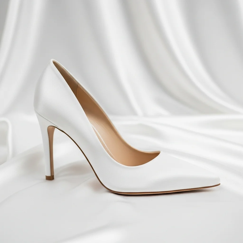 Step into Forever: Top 23 White Wedding Shoes Every Bride Needs to See! 2 the timeless classic white stiletto