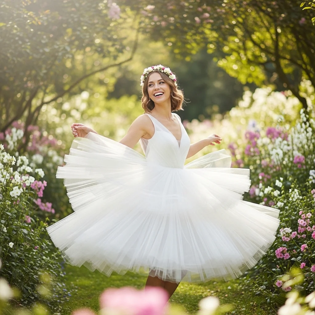 tiered tulle ballerina dress