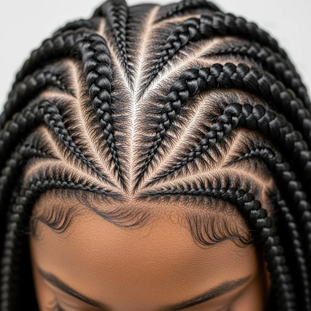 triangle part box braids