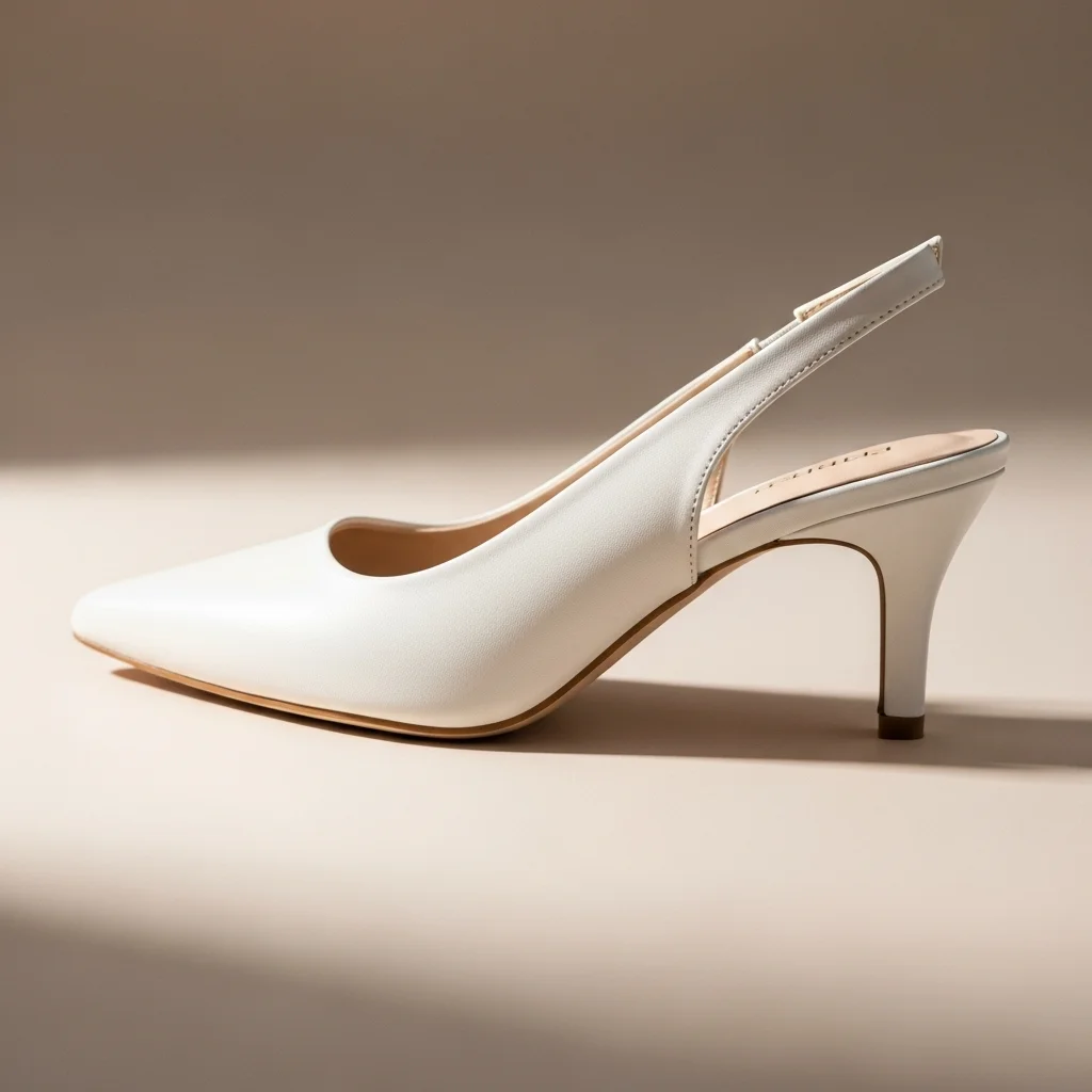 Step into Forever: Top 17 Ivory Wedding Shoes for Your Dream Day 13 understated ivory slingback heel