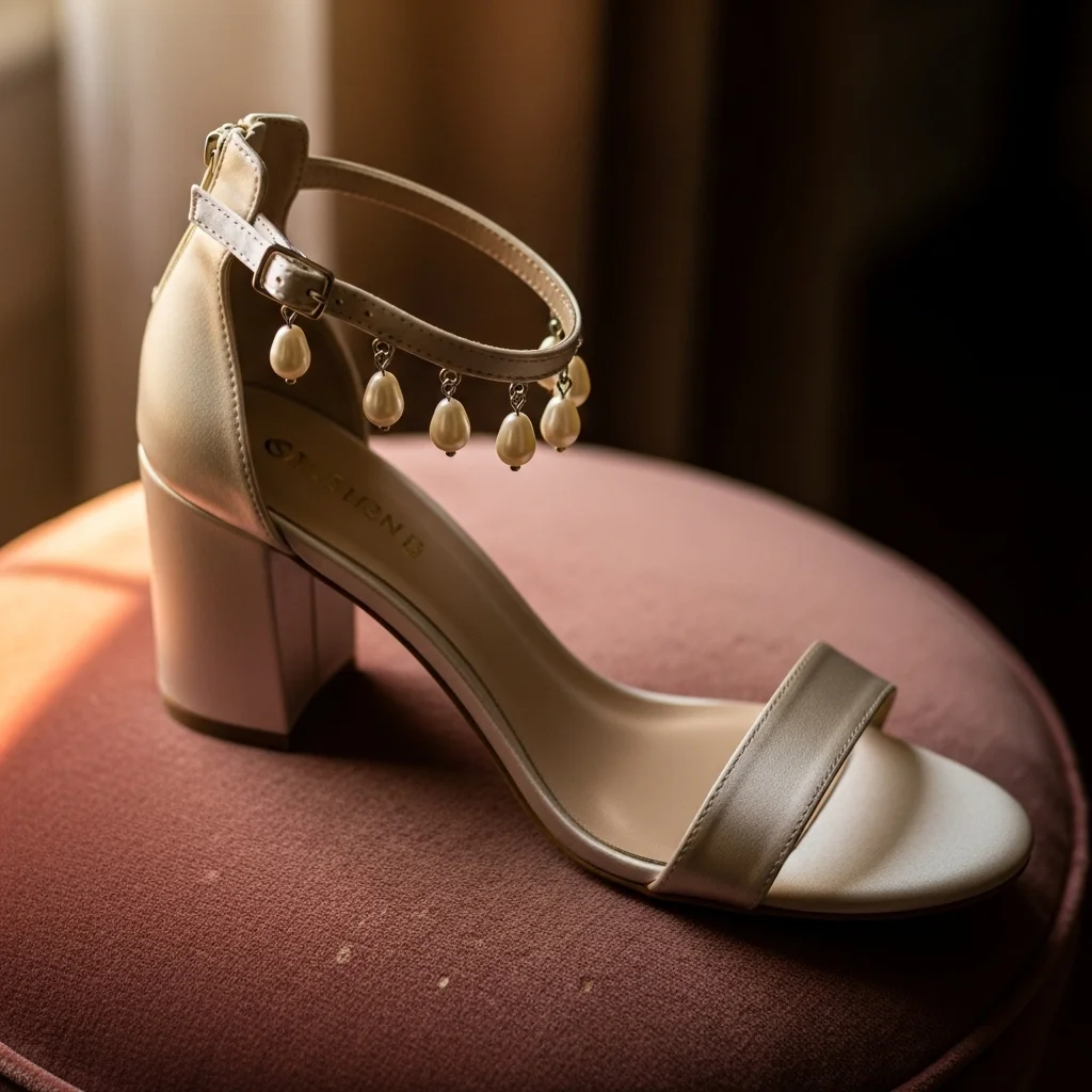 Step into Forever: Top 23 Wedding Shoe Sandals for Your Big Day 19 vintage inspired pearl drop ankle strap