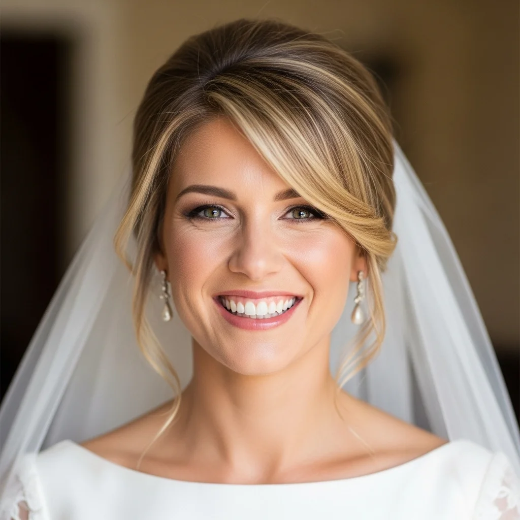 voluminous blowout with face framing layers