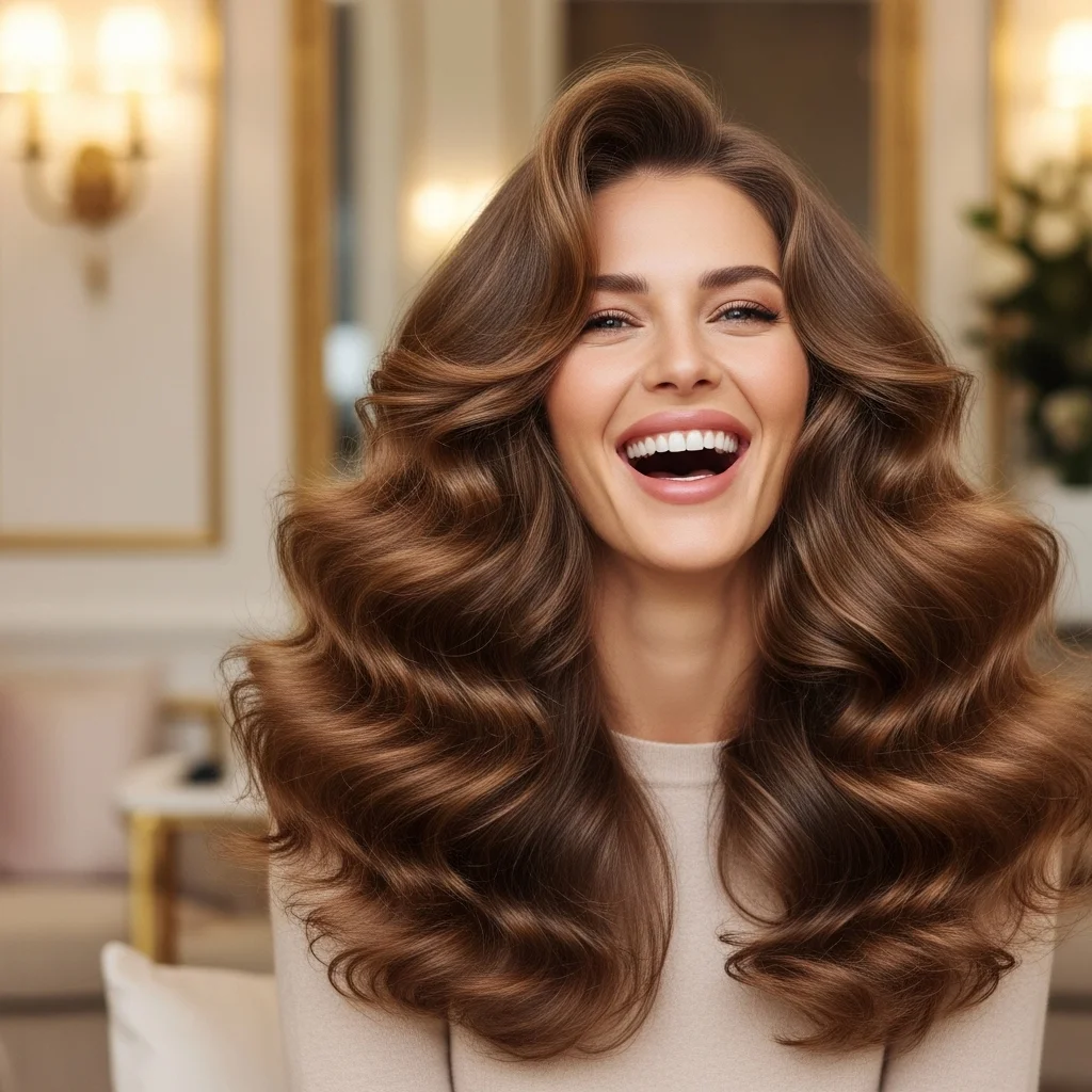 voluminous bouncy blowout
