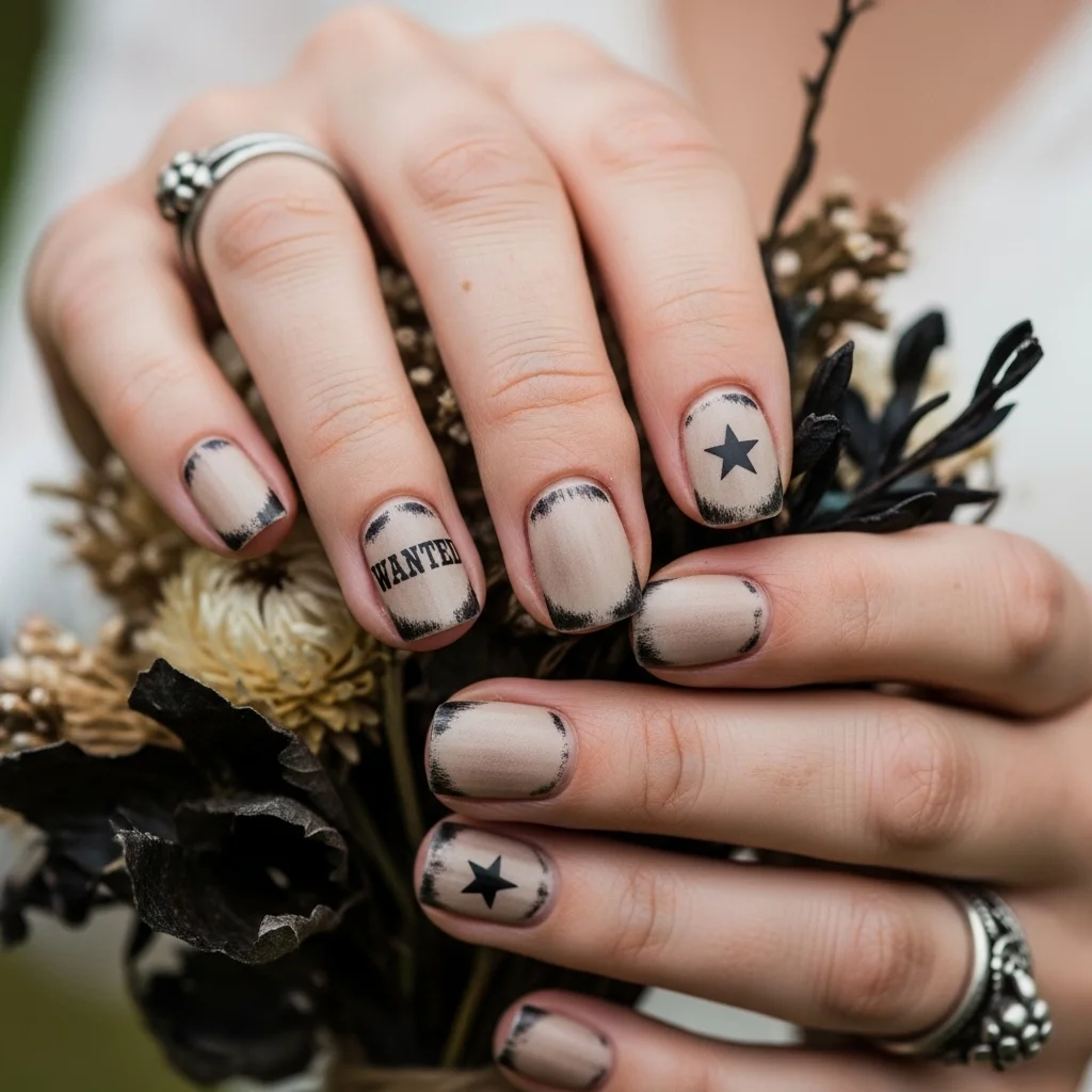 Top 19 Dazzling Western Wedding Nails Ideas for the Modern Bride 14 wanted poster grunge