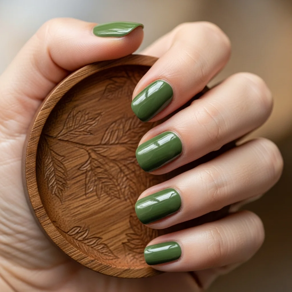 Top 19 Simple Fall Nail Design Ideas You'll Adore This Season 4 warm olive green