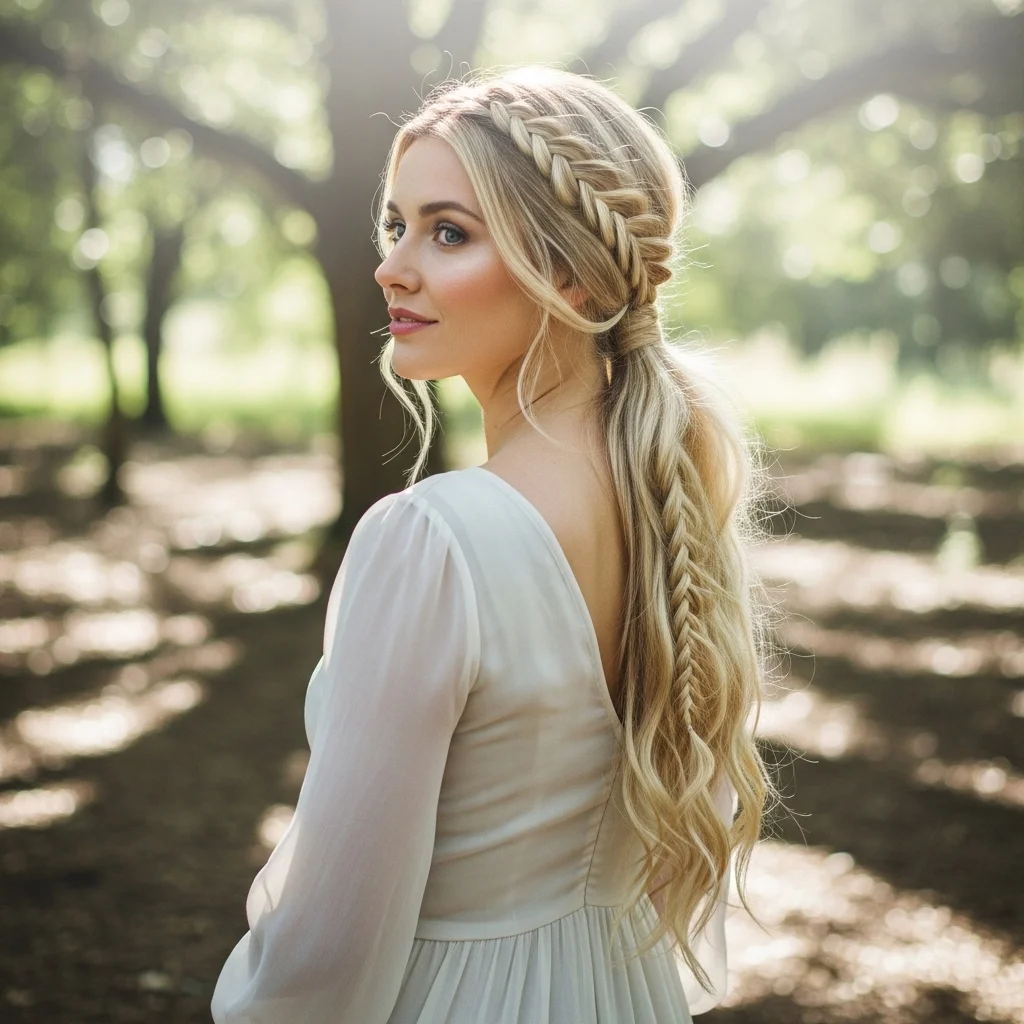 Beyond Basic: 19 Braided Ponytail Styles That Will Transform Your Look 13 waterfall braid ponytail