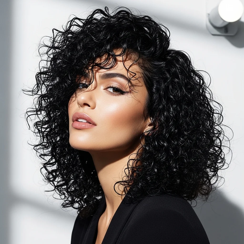 wet look defined curls