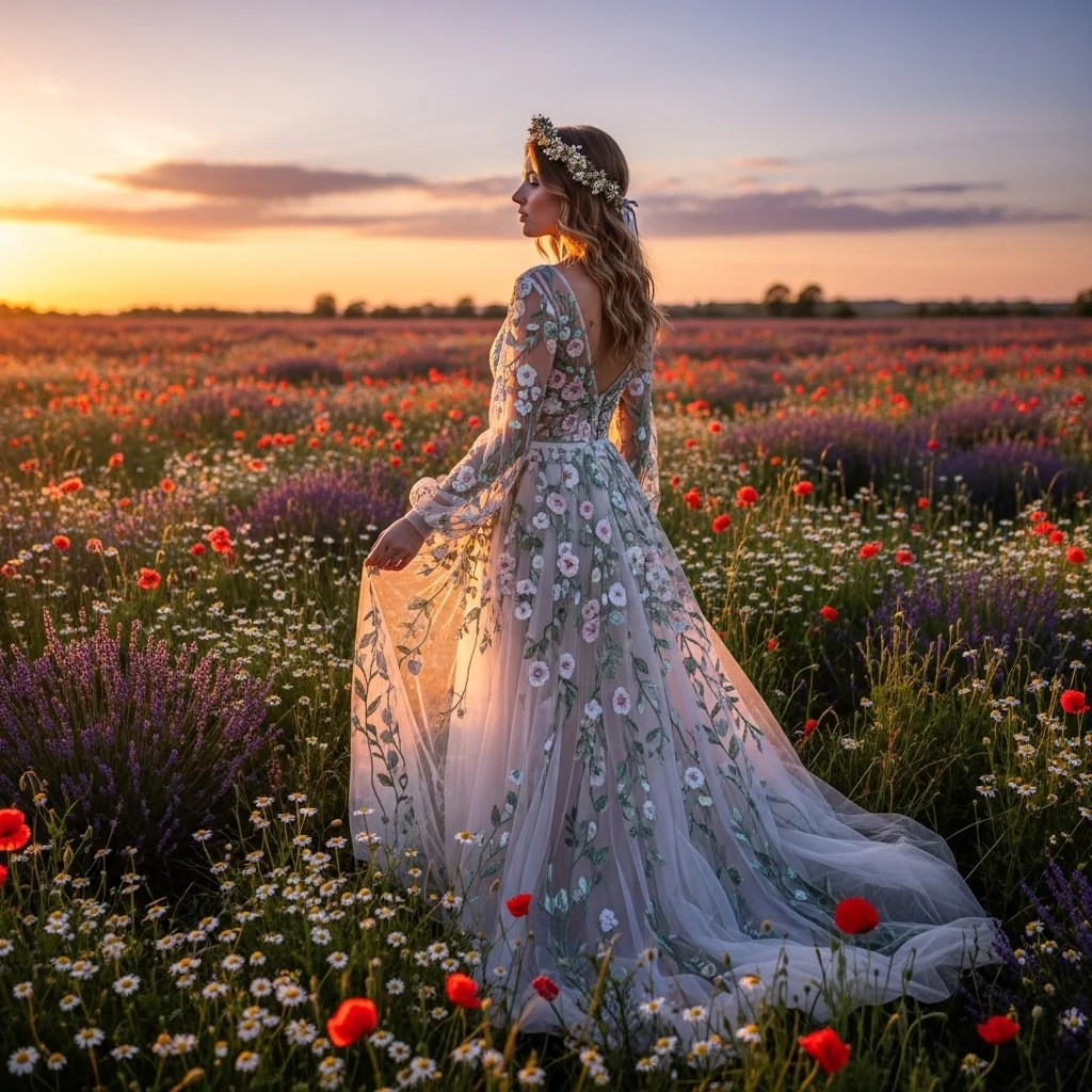 whimsical embroidered tulle delight