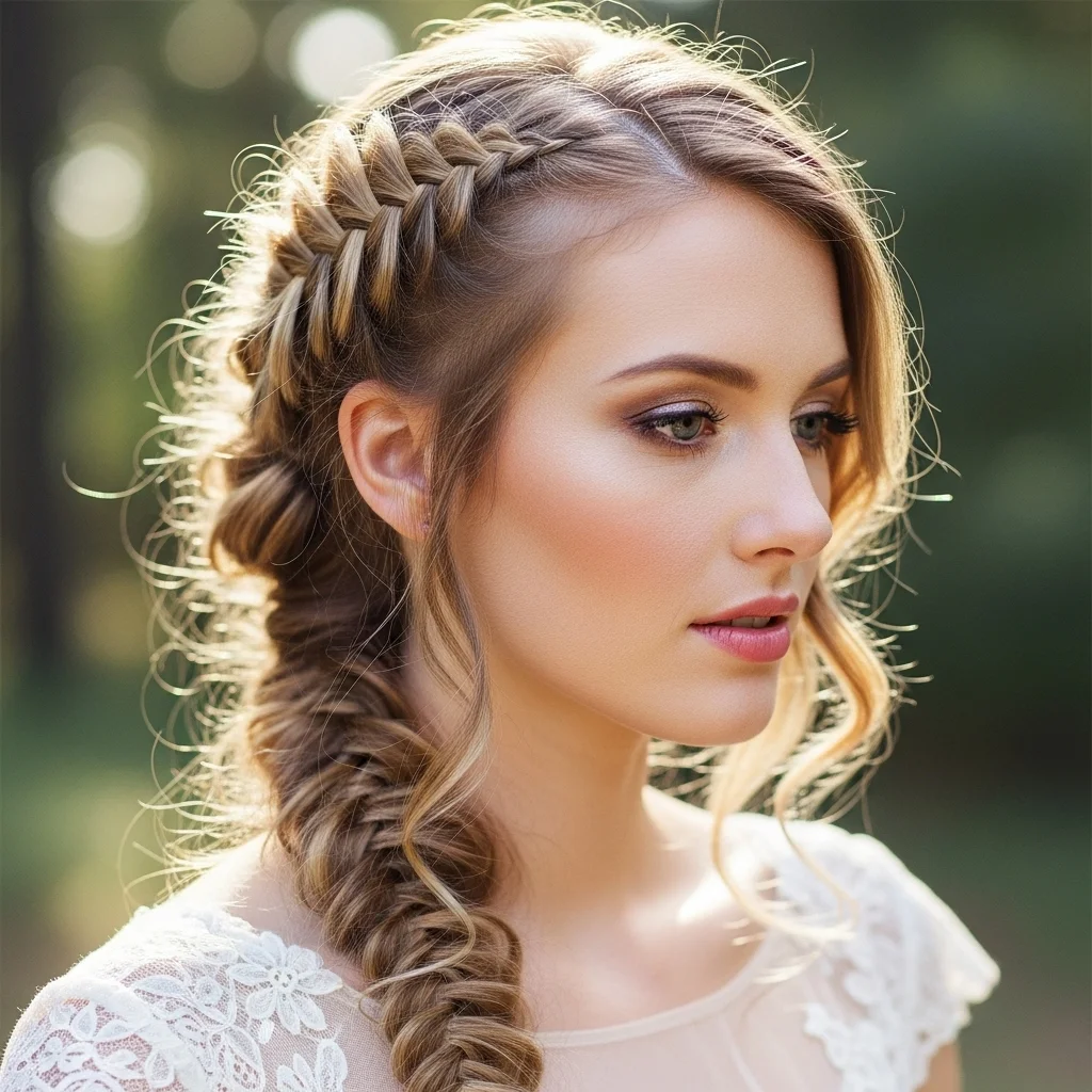 whimsical waterfall braid