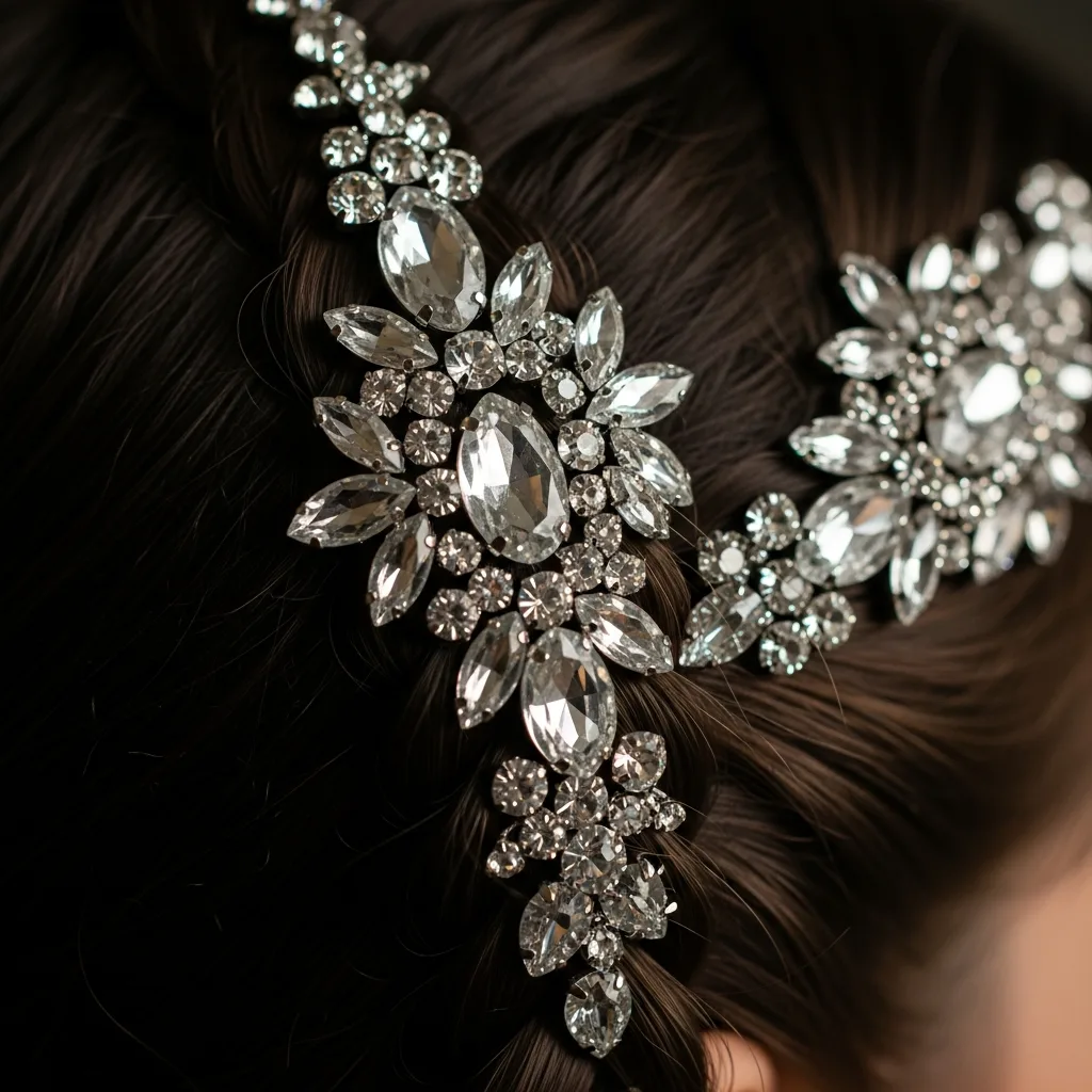 bedazzled hair part