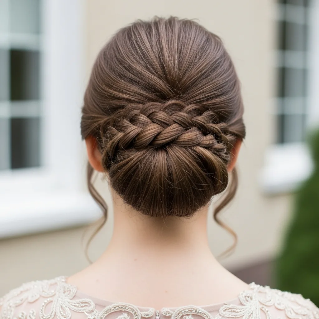 25 Enchanting Homecoming Hairstyles with Braids 19 braid wrapped bun