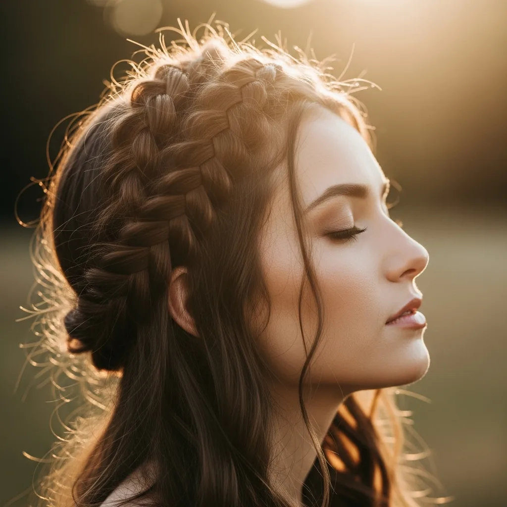 23 Sleek Hoco Hairstyles for the Dance 11 braided crown with tousled