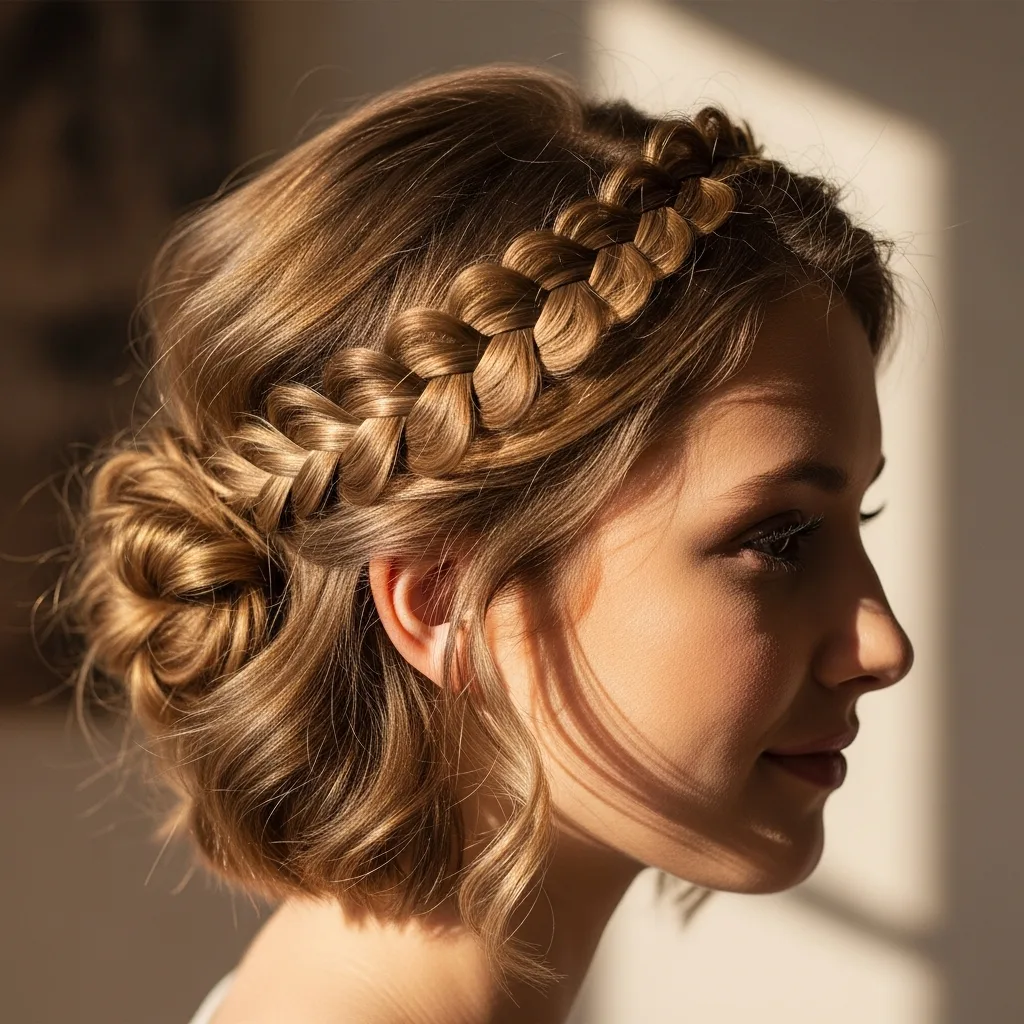 braided headband updo