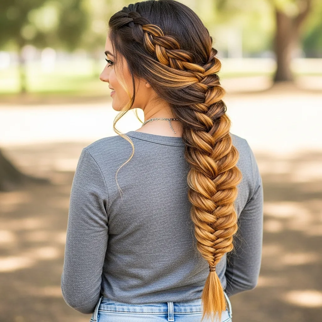 25 Enchanting Homecoming Hairstyles with Braids 24 braided ombre hair
