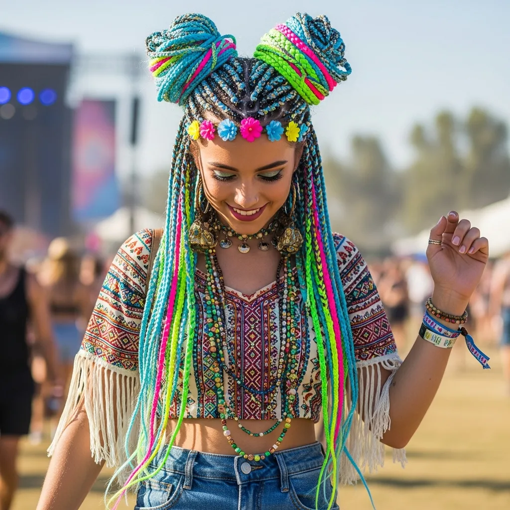 25 Enchanting Homecoming Hairstyles with Braids 8 braided space buns