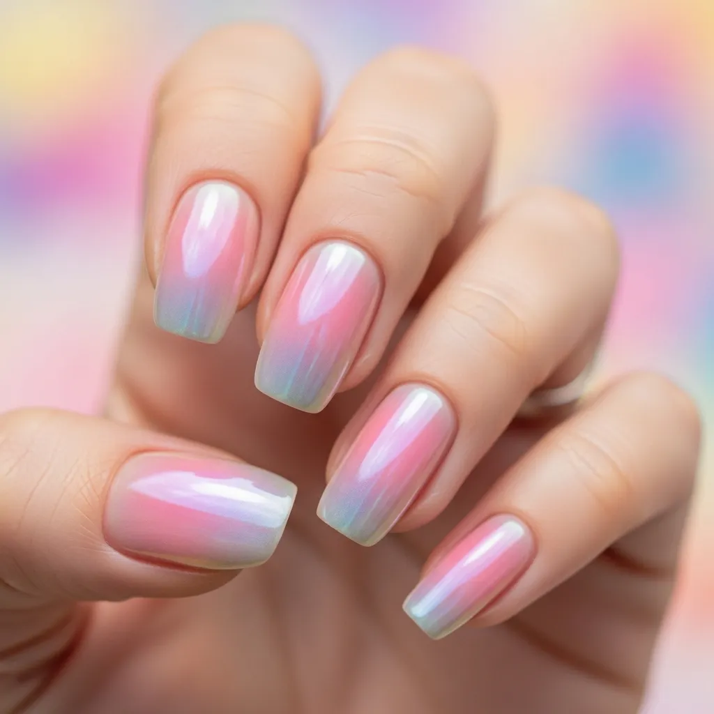 chrome aura nails